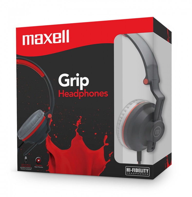 maxell Grip Headphone K-100 Black/Red